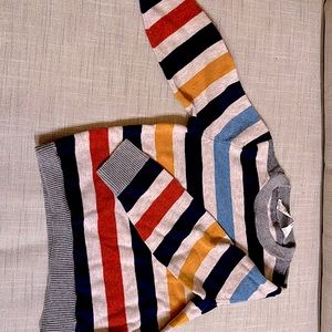 H&M US SZ 2-4Y Striped Color-block Sweater